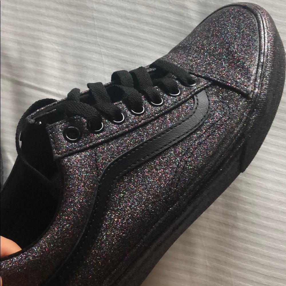 Black Glitter Vans